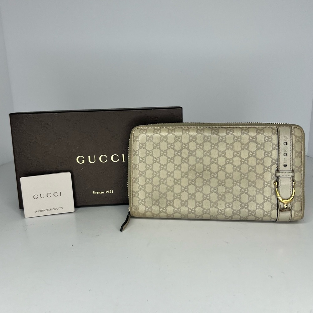 🤎Gucci‎ Beige Microguccissima Leather Continental Zip Around Wallet🤎